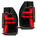 FEUX ROUGES NOIRS LEDS DYNAMIQUES VW T5 BUS TRANSPORTEUR COFFRE 2 PORTES 2003-2009 (06188)