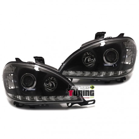 PHARES NOIRS FEUX BANDES LED DEVIL EYES MERCEDES ML W163 1998-2001 (03248)