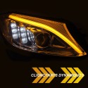 FEUX PHARES AVANTS NOIRS DE JOUR LED MERCEDES CLASSE C W205 2014-2018 (06062)