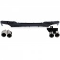 DIFFUSEUR SPORT DUPLEX AVEC SORTIES FACTICES NOIR BMW SERIE 5 F10 F11 520 523 525 528 530 (06327)
