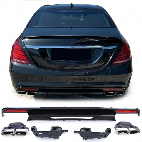 DIFFUSEUR SPORT DOUBLE SORTIES MERCEDES CLASSE S W222 2013-2017 (06329)