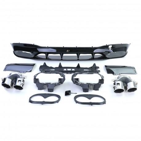 DIFFUSEUR NOIR AVEC DOUBLES SORTIES MERCEDES CLA C118 & X118 Ap 2019 (06334)