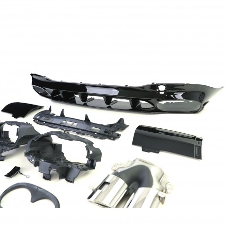 DIFFUSEUR NOIR AVEC DOUBLES SORTIES MERCEDES CLA C118 & X118 Ap 2019 (06334)