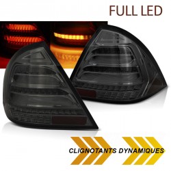 FEUX ROUGES FUMES FULL LED ET DYNAMIQUES MERCEDES CLASSE C W203 BERLINE 2000-2004 (06218)