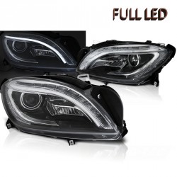 PHARES AVANTS NOIRS FEUX LED MERCEDES ML W166 2011-2015 (06342)