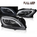 PHARES AVANTS NOIRS FEUX LED MERCEDES ML W166 2011-2015 (06342)