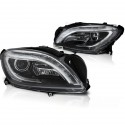 PHARES AVANTS NOIRS FEUX LED MERCEDES ML W166 2011-2015 (06342)