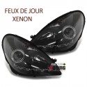 PHARES XENON NOIRS AVEC FEUX DE JOUR LED MERCEDES SLK R171 (06345)