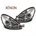 PHARES XENON DEVIL EYES CHROMES FEUX BANDES LED MERCEDES SLK R171 (06346)