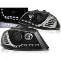 PHARES NOIRS DEVIL EYES FEUX CLIGNOTANTS LED SEAT IBIZA III 6L 2002-2008 (06350)