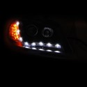 PHARES NOIRS DEVIL EYES FEUX CLIGNOTANTS LED SEAT IBIZA III 6L 2002-2008 (06350)