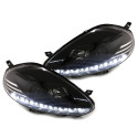 PHARES NOIRS FEUX DE JOUR LED FIAT PUNTO EVO 2009-2012 (03190)