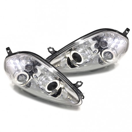 PHARES ANGEL EYES CHROM TUNING GRANDE PUNTO ELECTRIQUES (13334)