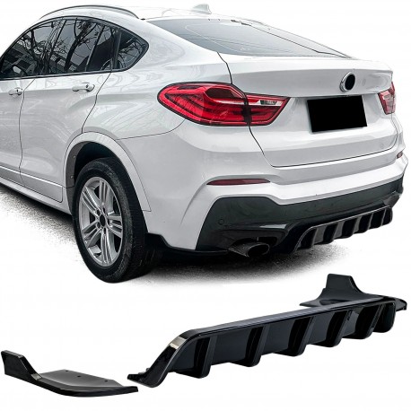 DIFFUSEUR SPORT PERFORMANCE NOIR BRILLANT BMW X4 F26 2014-2018 (06359)