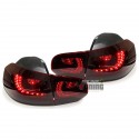 FEUX ROUGES FUMES FULL LED DYNAMIQUES VW GOLF 6 2008-2013 (06252)