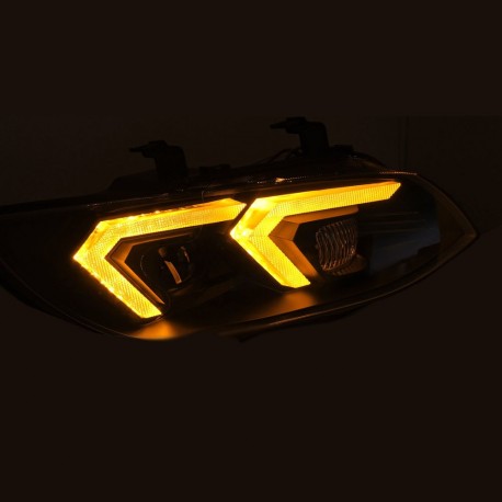 PHARES NOIRS FEUX DE JOUR LED BAR BMW SERIE 3 E92 E93 XENON SANS ASF 2010-2013 (06291)