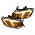 PHARES NOIRS FEUX DE JOUR LED BAR BMW SERIE 3 E92 E93 XENON SANS ASF 2010-2013 (06291)
