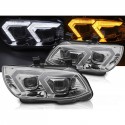 PHARES NOIRS FEUX DE JOUR LED BAR BMW SERIE 3 E92 E93 XENON SANS ASF 2010-2013 (06291)