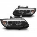 PHARES CHROMES FEUX DE JOUR LED JAUNES BMW SERIE 3 E92 E93 XENON SANS ASF 2006-2010 (06363)