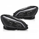 PHARES NOIRS FEUX DE JOUR CLIGNOTANTS LED DYNAMIQUES MERCEDES W204 2011-2014 (06375)