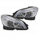 PHARES CHROMES FEUX DE JOUR CLIGNOTANTS LED DYNAMIQUES MERCEDES W204 2011-2014 (06376)