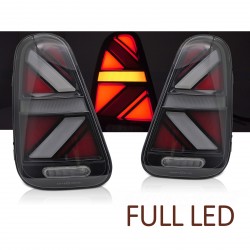 FEUX ARRIERES NOIRS FULL LED UNION JACK MINI COOPER R50 R52 R53 2001-2006 (06377)