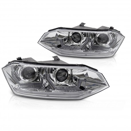 PHARES NOIRS FEUX CLIGNOTANTS SEQUENTIELS VW POLO 6 AW 2G 2017-2021 (05747)