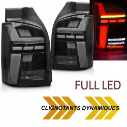 FEUX FUMES NOIRS FULL LED DYNAMIQUES VW T5 BUS TRANSPORTEUR HAYON 2003-2015 (06383)