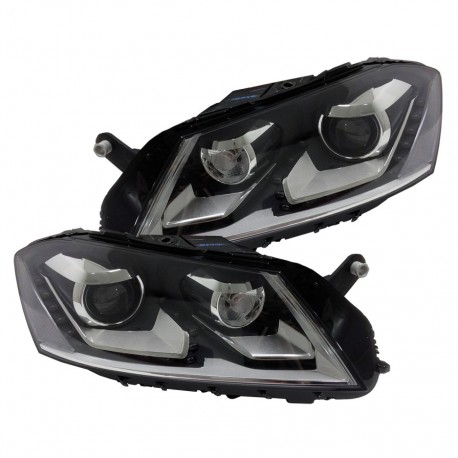 PHARES DEVIL EYES ET LEDS PASSAT APRES 2010 NOIRS (035529)