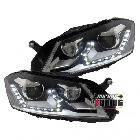 PHARES DEVIL EYES ET LEDS PASSAT APRES 2010 NOIRS (035529)