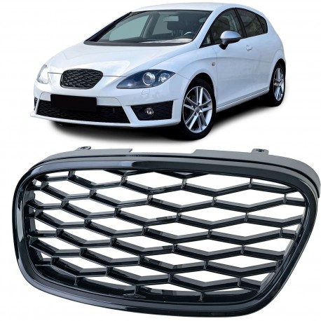 CALANDRE SPORT NOIRE BRILLANTE LOOK CUPRA R SEAT LEON II 1P 2009-2013 (06388)