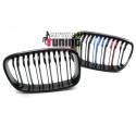 CALANDRES DOUBLE LAMES TRICOLOR MOTORSPORT BMW SERIE 1 F20 F21 2011-2015 (06403)