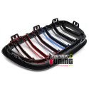 CALANDRES DOUBLE LAMES TRICOLOR MOTORSPORT BMW SERIE 2 F22 F23 2013-2021 (06405)