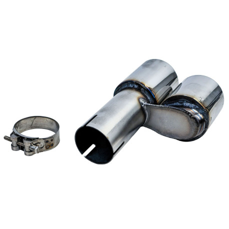 EMBOUT SILENCIEUX ECHAPPEMENT UNIVERSEL DOUBLE SORTIES DUPLEX (04422)