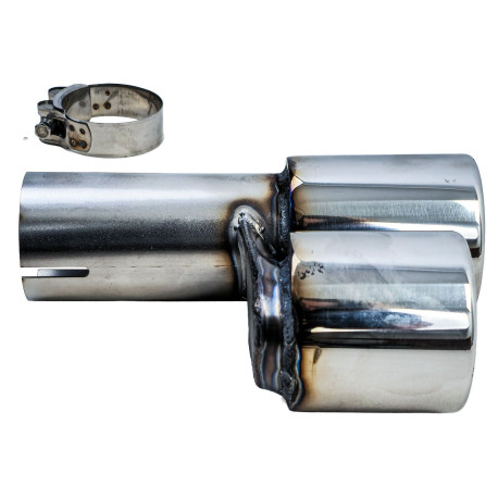 EMBOUT SILENCIEUX ECHAPPEMENT UNIVERSEL DOUBLE SORTIES DUPLEX (04422)