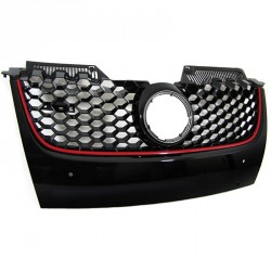 CALANDRE SPORT BANDE ROUGE VW VOLKSWAGEN GOLF 5 SPORT GTI & R32 AVEC PDC (02212)