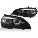 PHARES NOIRS CONVERSION FULL LED AVEC FEUX DE JOUR BMW X5 E70 XENON 2007-2013 (06419)