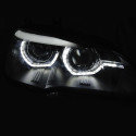 PHARES NOIRS CONVERSION FULL LED AVEC FEUX DE JOUR BMW X5 E70 XENON 2007-2013 (06419)