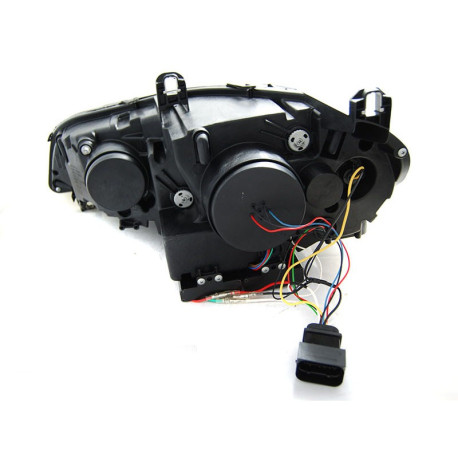 PHARES NOIRS CONVERSION FULL LED AVEC FEUX DE JOUR BMW X5 E70 XENON 2007-2013 (06419)