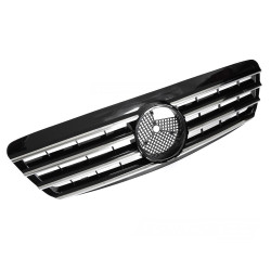 CALANDRE NOIRE CHROME SPORT LIGNE CL MERCEDES CLASSE S W220 1998-2002 (06421)