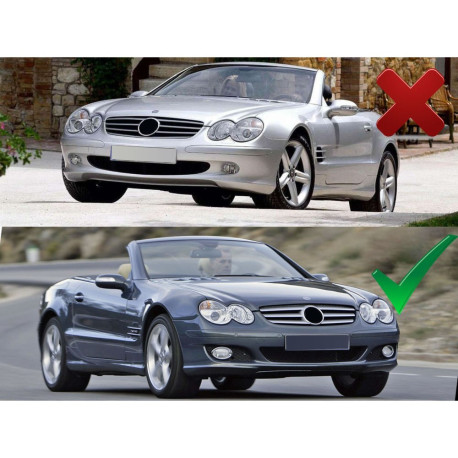 CALANDRE SPORT NOIRE ET CHROME MERCEDES SL R230 2006-2008 (06423)