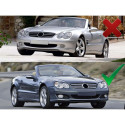 CALANDRE SPORT NOIRE ET CHROME MERCEDES SL R230 2006-2008 (06423)