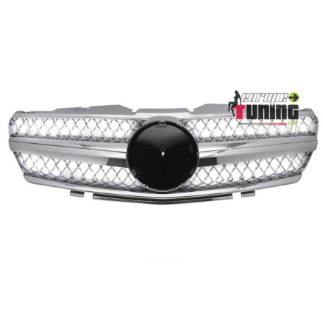 CALANDRE SPORT NOIRE ET CHROME MERCEDES SL R230 2006-2008 (06423)