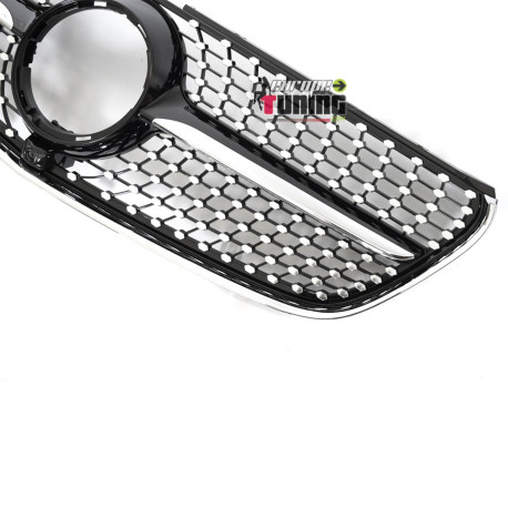 CALANDRE GRILLE DIAMANT NOIRE ET CHROME LIGNE GT-R MERCEDES CLASSE V 2014-2019 (06429)