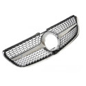 CALANDRE GRILLE DIAMANT NOIRE ET CHROME LIGNE GT-R MERCEDES CLASSE V 2014-2019 (06429)