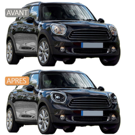 PHARES CONVERSION FULL LED FEUX DE JOUR BMW MINI COOPER R60 COUNTRYMAN 2010-2016 (06431)