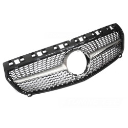 CALANDRE GRILLE DIAMANT NOIRE ET CHROME LIGNE GT-R MERCEDES CLASSE A W176 2012-2015 (06432)