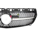 CALANDRE GRILLE DIAMANT NOIRE ET CHROME LIGNE GT-R MERCEDES CLASSE A W176 2012-2015 (06432)