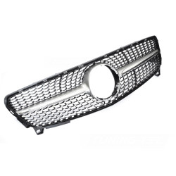 CALANDRE GRILLE DIAMANT SILVER CHROME LIGNE GT-R MERCEDES CLASSE A W176 2015-2018 (06434)