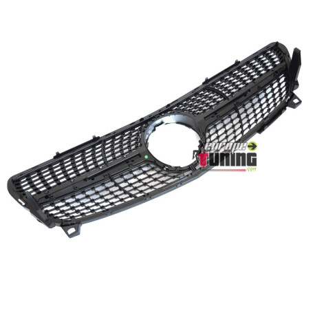 CALANDRE GRILLE DIAMANT SILVER CHROME LIGNE GT-R MERCEDES CLASSE A W176 2015-2018 (06434)